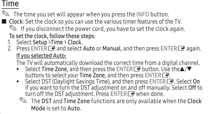 SAMSUNG UN32J4000 4000 LED TV User Manual - Time