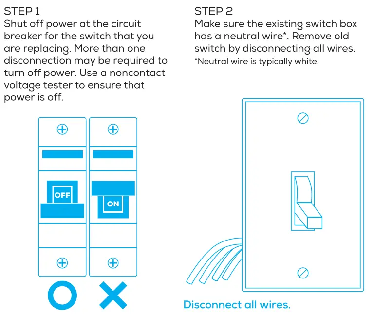 geeni GNC-WW107 Tap Smart WiFi Light Switch User Guide - Install