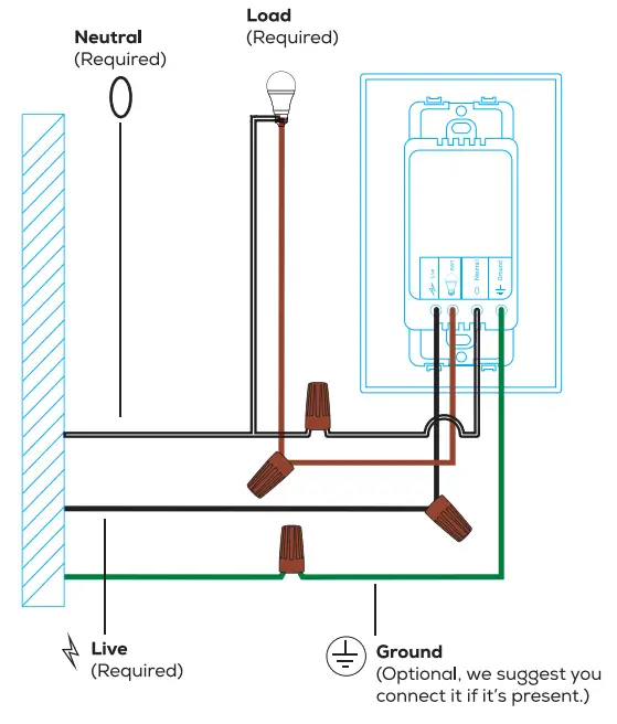 geeni GNC-WW107 Tap Smart WiFi Light Switch User Guide - Install