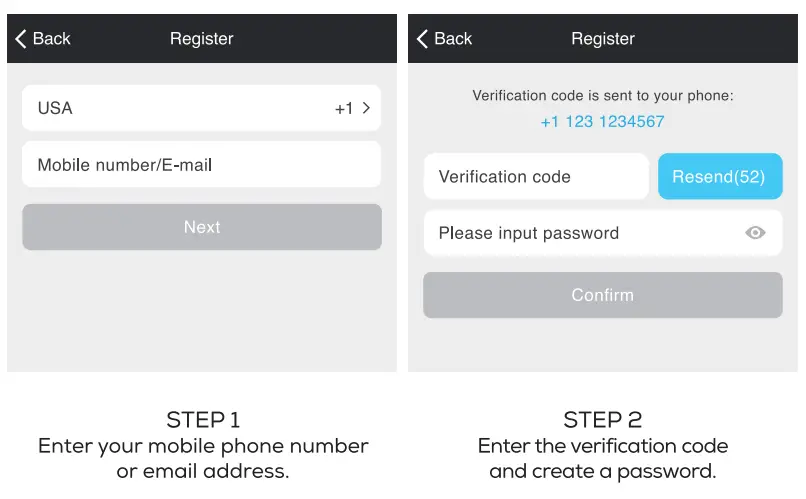 geeni GNC-WW107 Tap Smart WiFi Light Switch User Guide - Register a Geeni account