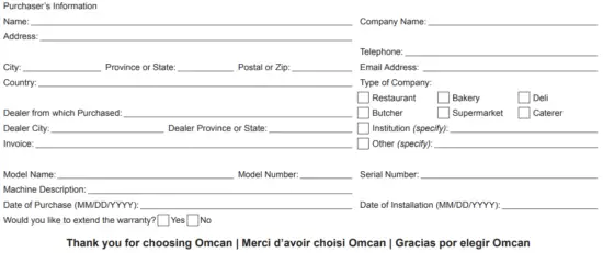 Purchaser’s Information