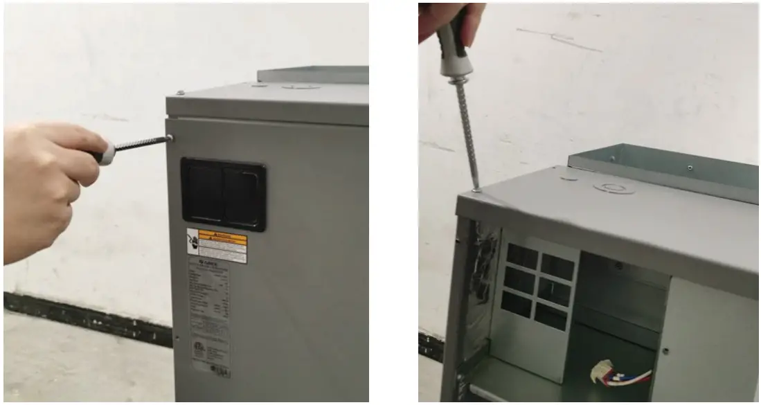 MRCOOL MHKU Electric Heat Kit - Remove Front Panel