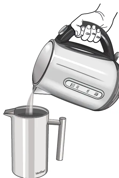 VonHaus 9000105 8 Cup Stainless Steel Cafetiere With Spoon 3