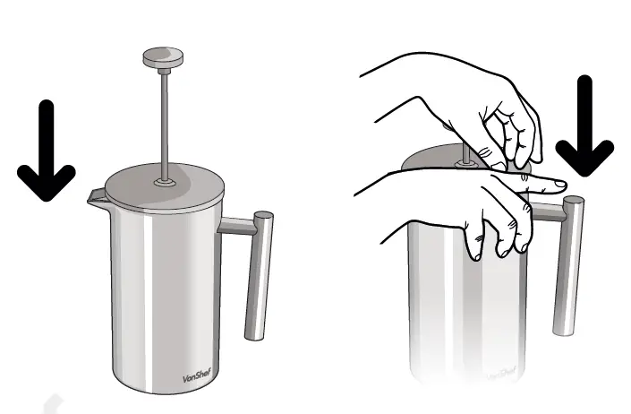 VonHaus 9000105 8 Cup Stainless Steel Cafetiere With Spoon 5