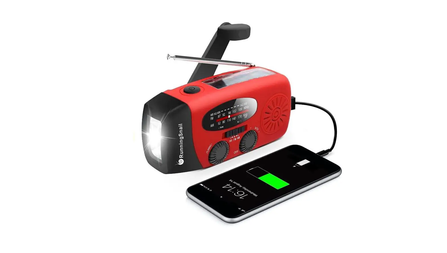 Runningsnail Emergency Hand Crank Radio With Led Flashlight For Emergency-compplete Features/instruction Guide