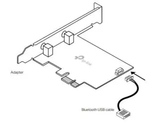 Fig 4 Connect the provided Bluetooth USB cable to the adapter