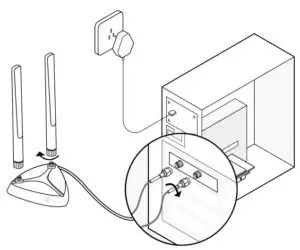 Fig 7 Install the antennas on the magnetized antenna base