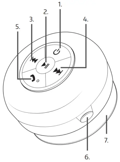 setty GB 600 Bluetooth Speaker with Suction Cup - description