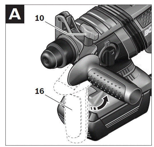 BOSCH GBH 36 V-LI Compact Professional Cordless Hammer Drill fig 1