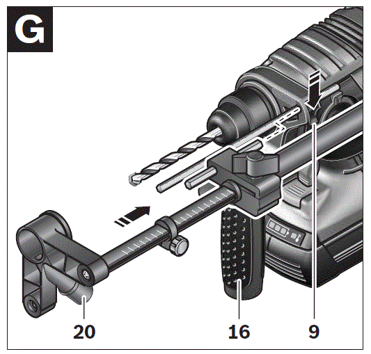 BOSCH GBH 36 V-LI Compact Professional Cordless Hammer Drill fig 7
