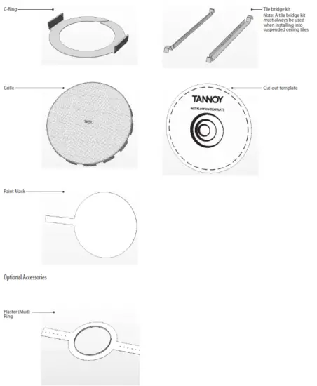 TANNOY CVS 8 Coaxial In Ceiling Loudspeaker - fig 1