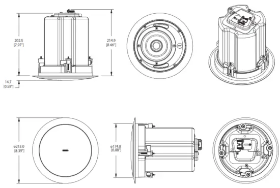 TANNOY CVS 8 Coaxial In Ceiling Loudspeaker - fig 15