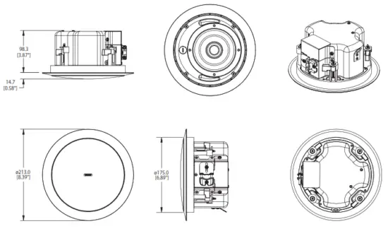 TANNOY CVS 8 Coaxial In Ceiling Loudspeaker - fig 16