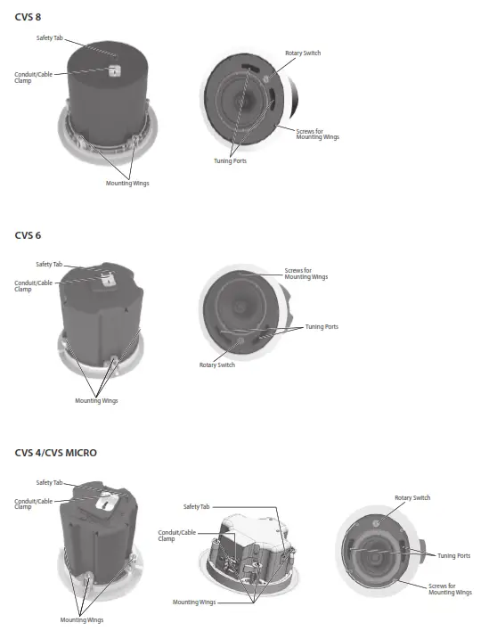 TANNOY CVS 8 Coaxial In Ceiling Loudspeaker - fig