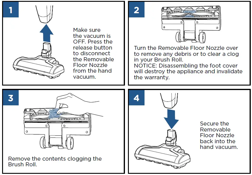 Cleaning the Brush Roll
