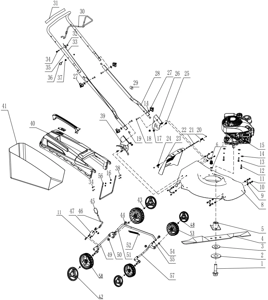 scheppach MP132-42 Petrol Lawn Mower A