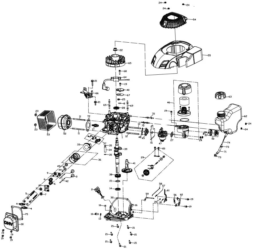 scheppach MP132-42 Petrol Lawn Mower B