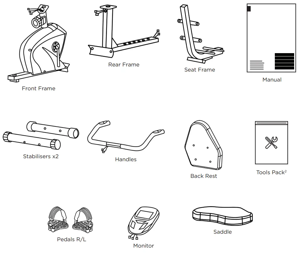 JLL Fitness RE100 Recumbent Exercise Bike - fig3