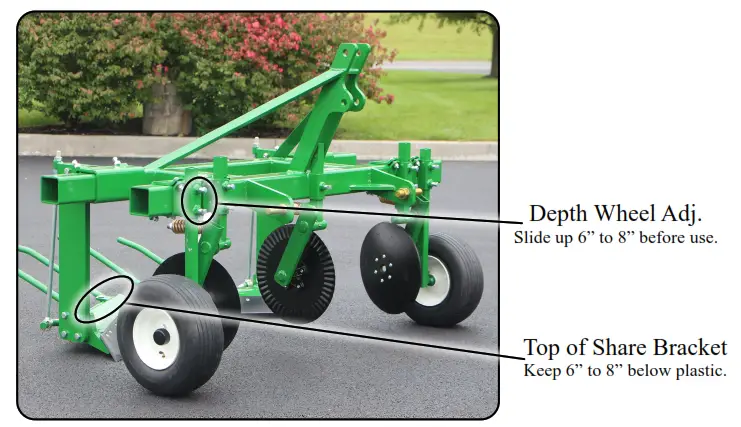 Rain-Flo IRRIGATION Challenger Model 1800 Plastic Mulch Lifter - Vine Cutting disC1