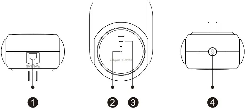 Ruijie RG EW1200R Reyee 1200M Dual-band Mesh Wi Fi Extender - product appearance