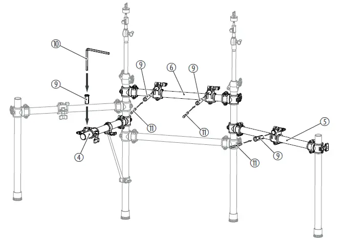 Millenium MPS-750X Electric Drum Mesh Set-10