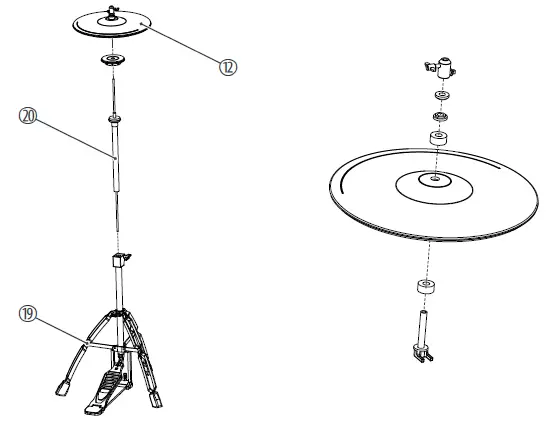 Millenium MPS-750X Electric Drum Mesh Set-13