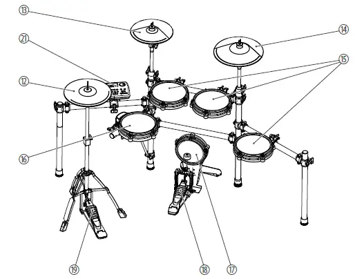 Millenium MPS-750X Electric Drum Mesh Set-2