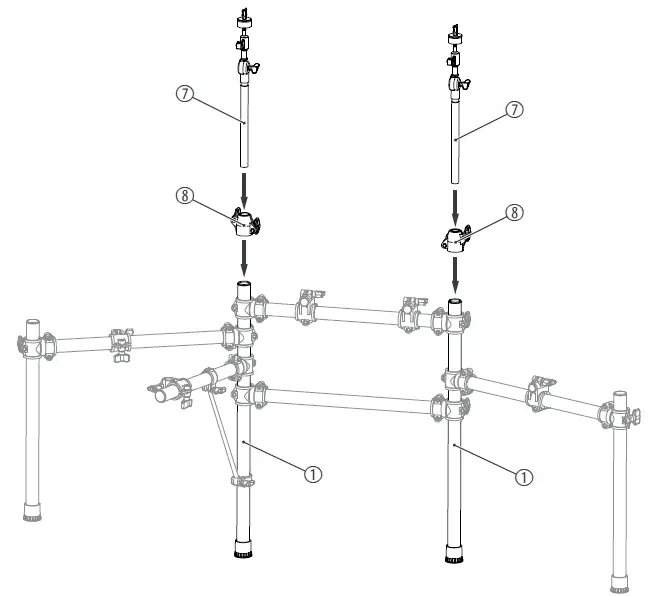 Millenium MPS-750X Electric Drum Mesh Set-9