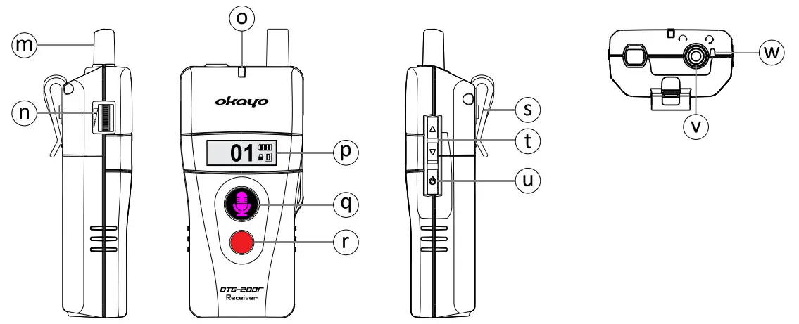 OKayo DST-OTG Digital Stationary Transmitter - Bodypack transmitter OTG 200T 1
