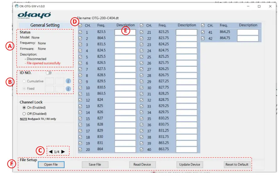 OKayo DST-OTG Digital Stationary Transmitter - programming 11