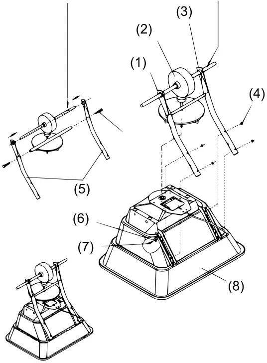 XPOtool GT1507 Spreader - axle and connecting