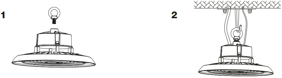 Lepro 350011 NW US 240W Dimmable UFO LED High Bay Light - Installation Methods