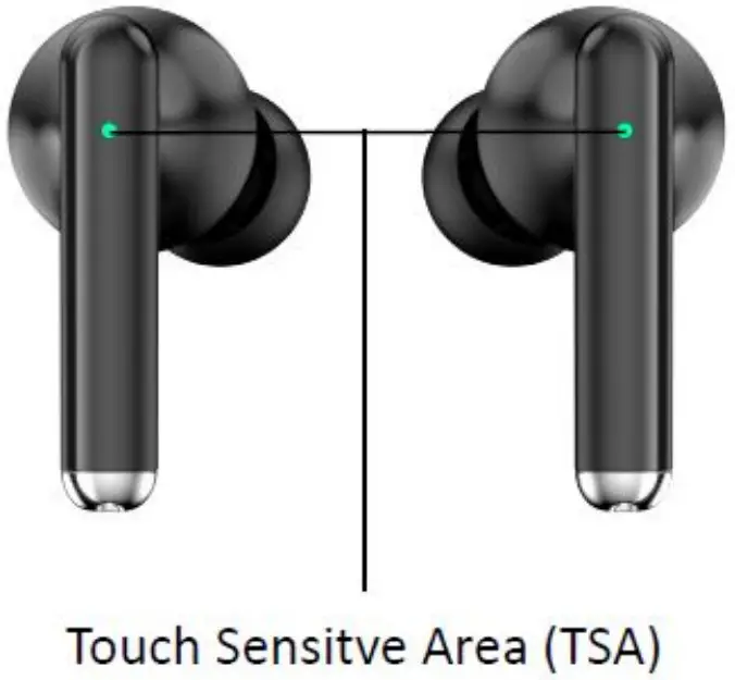 pTron Bassbuds Pixel True Wireless Stereo Earbuds - Control Button