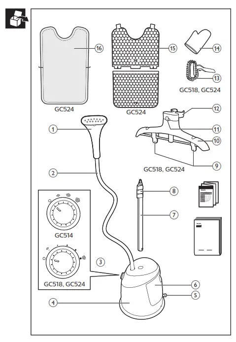PHILIPS GC Series EasyTouch Plus Garment Steamer - fig