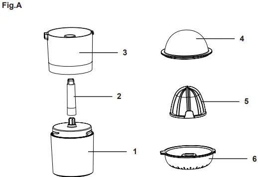 beper P102EST100 USB Rechargeable Juicer-fig2