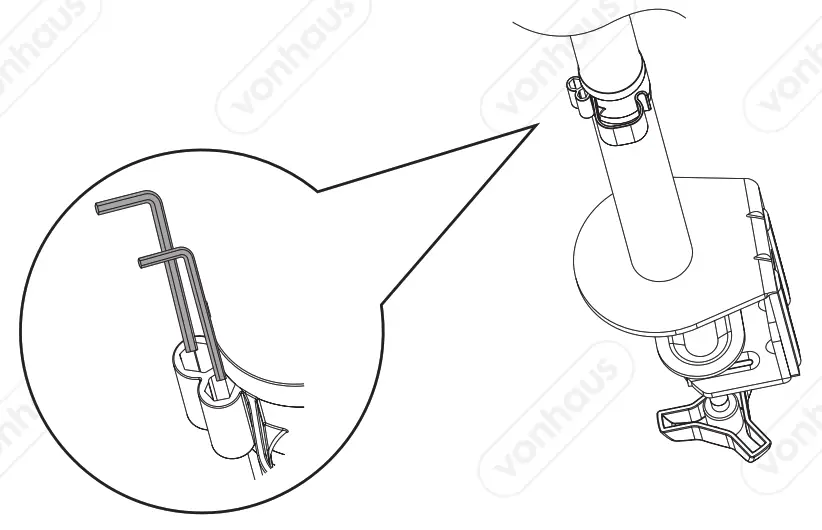 vonhaus 3005116 Double Monitor Mount with Clamp - fig14