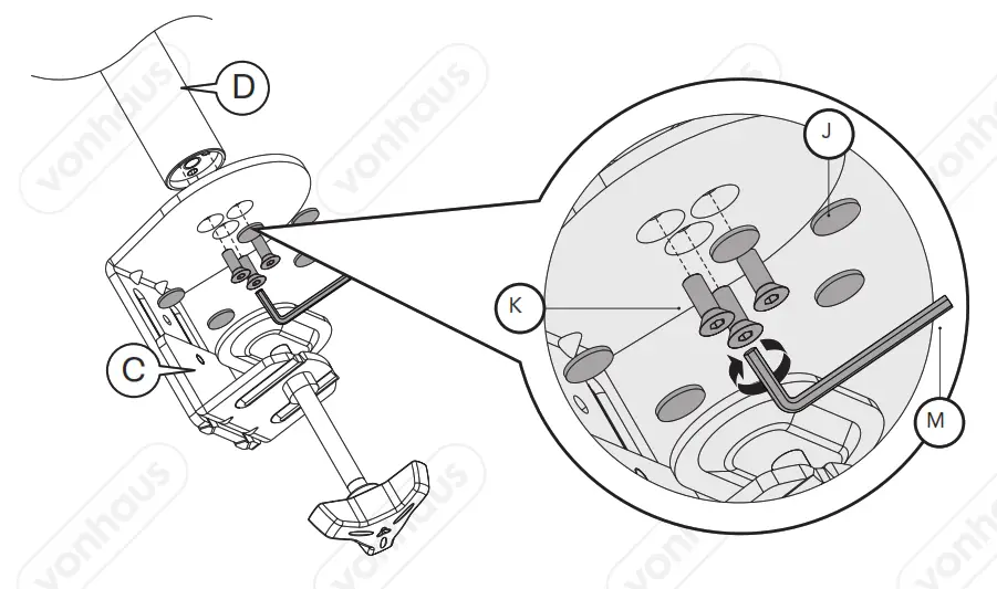 vonhaus 3005116 Double Monitor Mount with Clamp - fig3