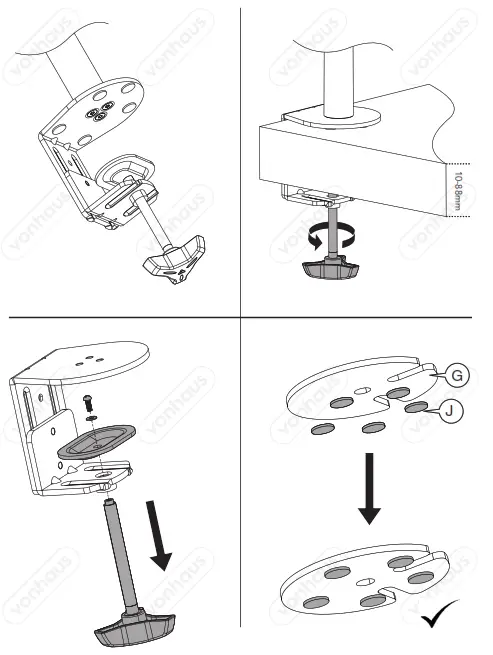 vonhaus 3005116 Double Monitor Mount with Clamp - fig4