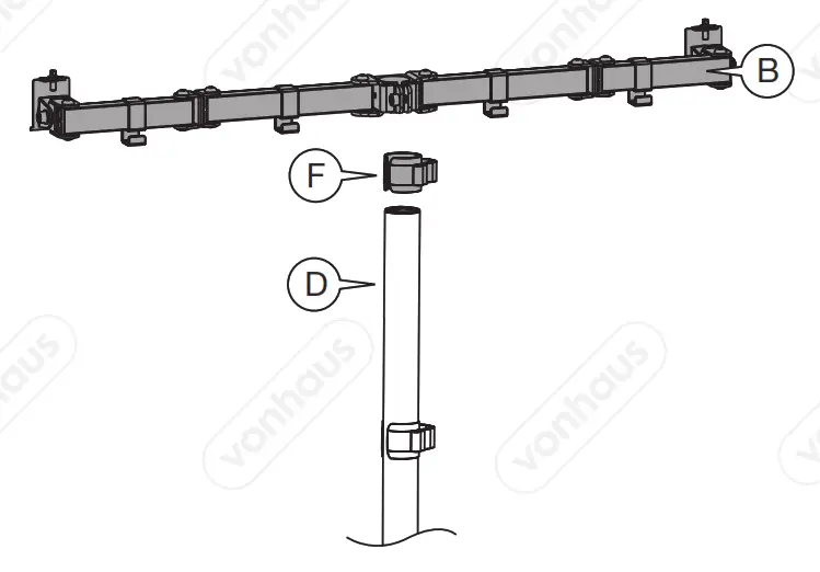 vonhaus 3005116 Double Monitor Mount with Clamp - fig7