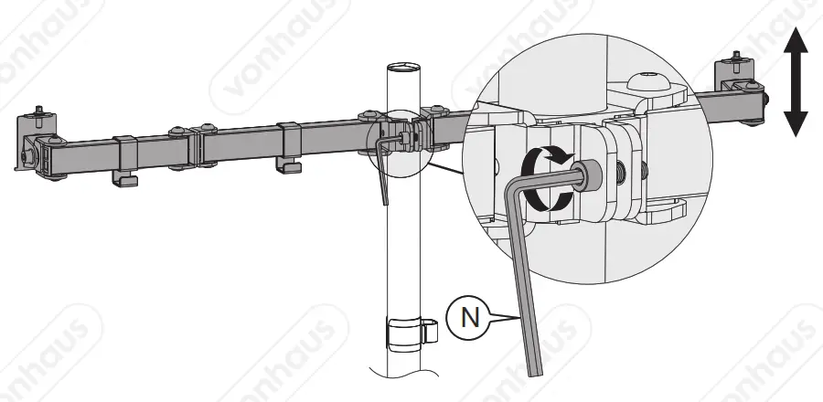 vonhaus 3005116 Double Monitor Mount with Clamp - fig8