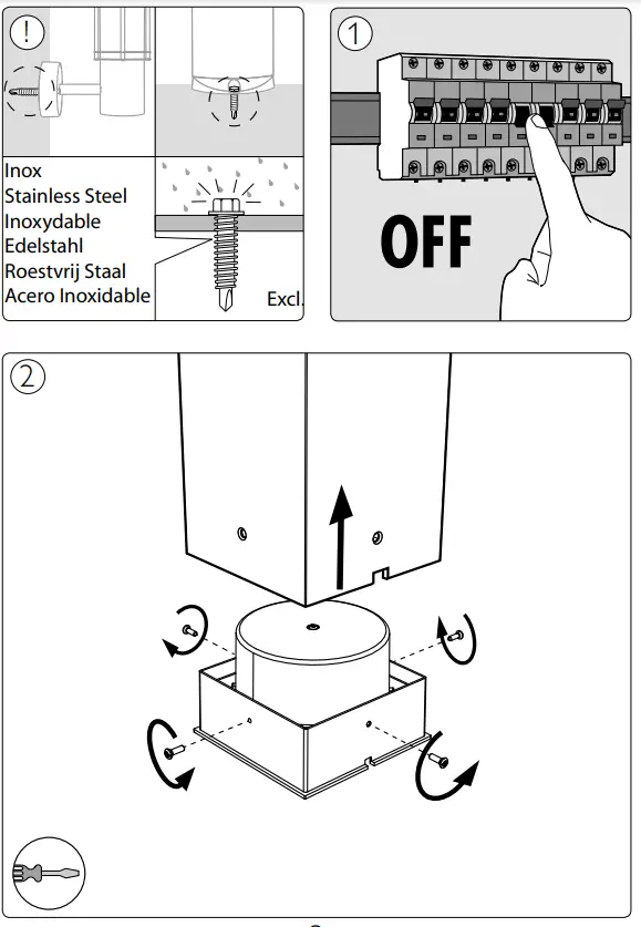 PHILIPS 16463 Arbour Post LED Lamp fig 1