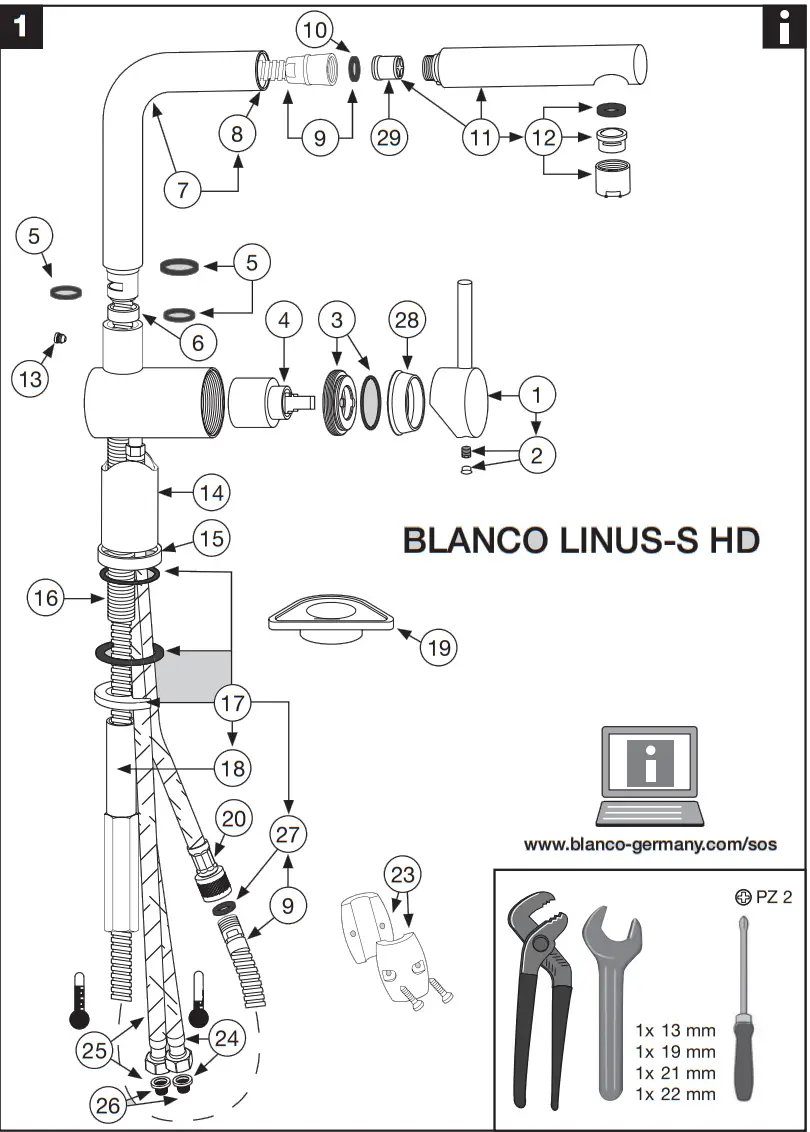 BLANCO LINUS S HD High Pressure - fig 2