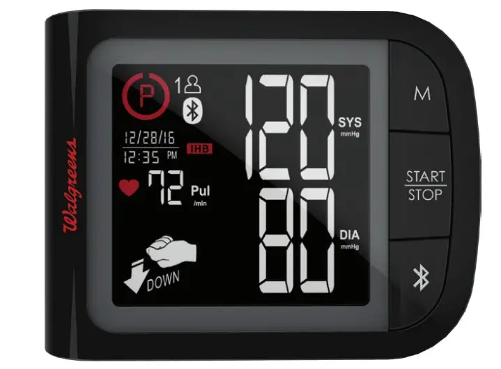 Walgreens Premium Wrist Blood Pressure Monitor Instructions Wgnbpw-930bt