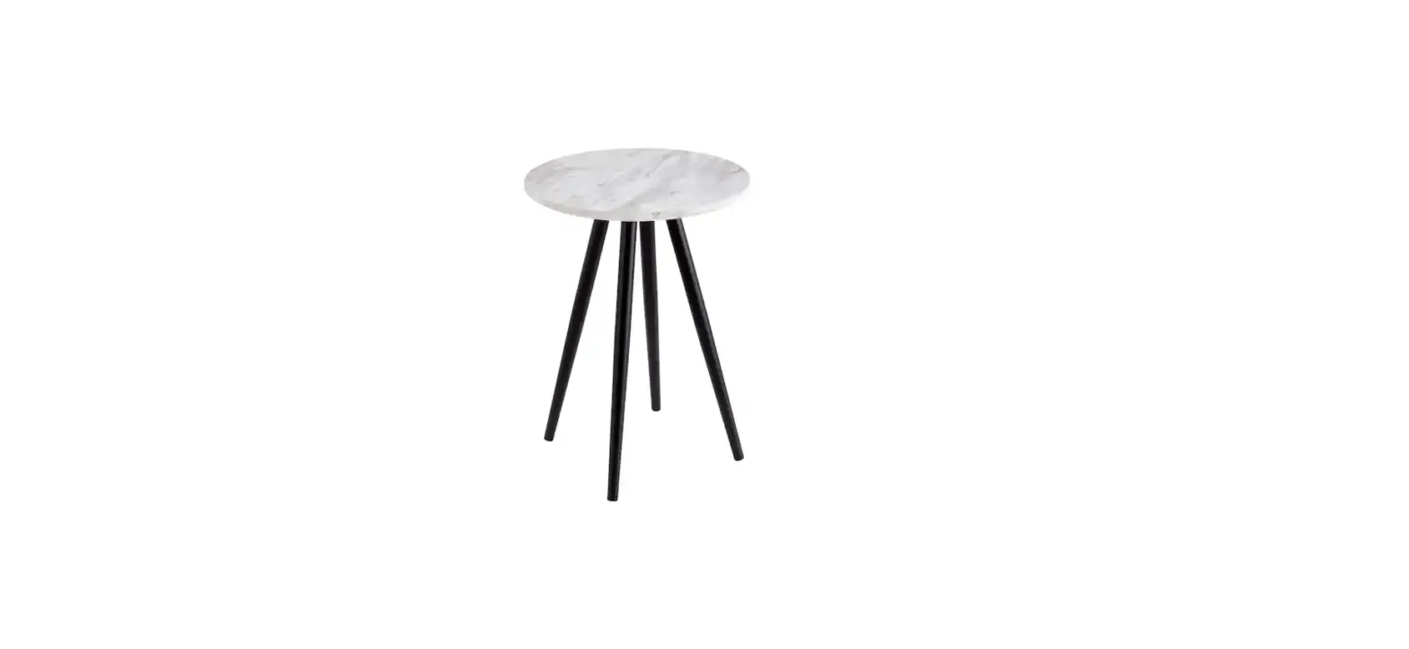 Urtr Hy02018y Modern 15.75 In. White Round C-shaped End Table Instruction Manual