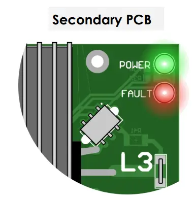 Status indication - secondary PCB