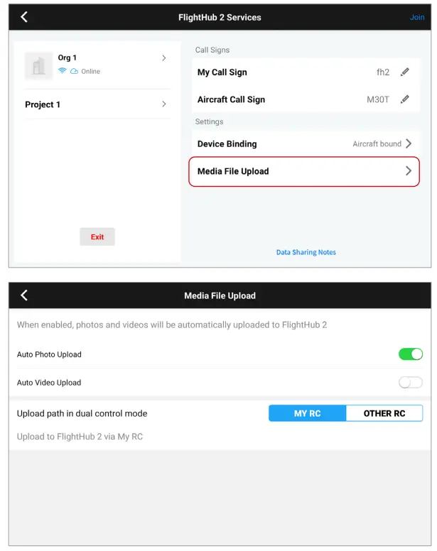 dji FlightHub 2 Cloud Based Aircraft Task Management Platform - Upload Media Files