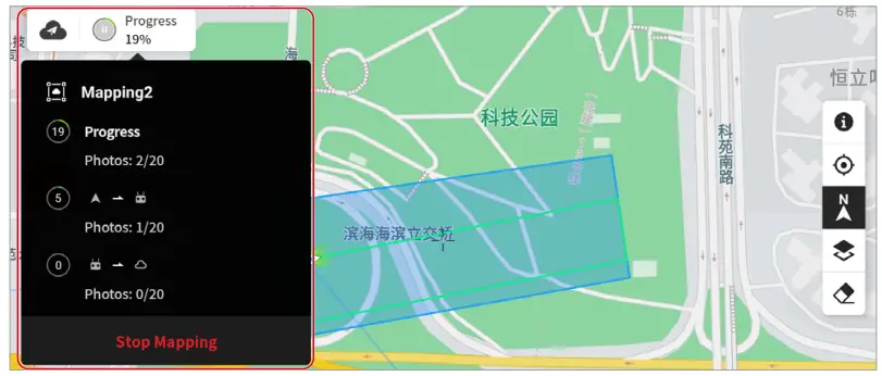 dji FlightHub 2 Cloud Based Aircraft Task Management Platform - mapping status
