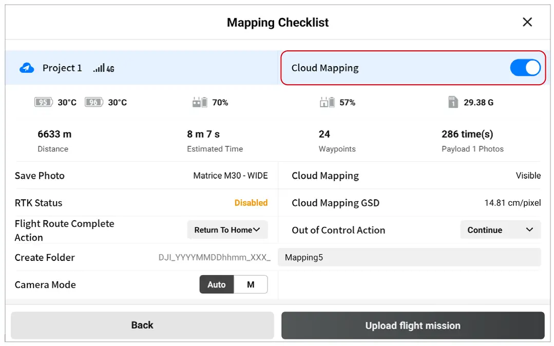 dji FlightHub 2 Cloud Based Aircraft Task Management Platform - upload the flight task