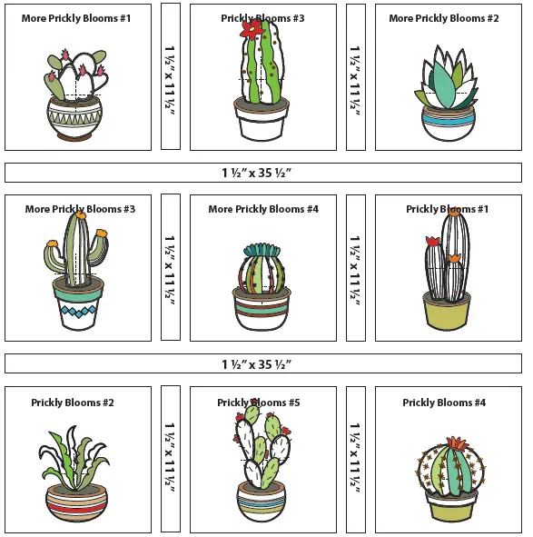 Fabric Confetti Prickly Blooms Wall Hang-11