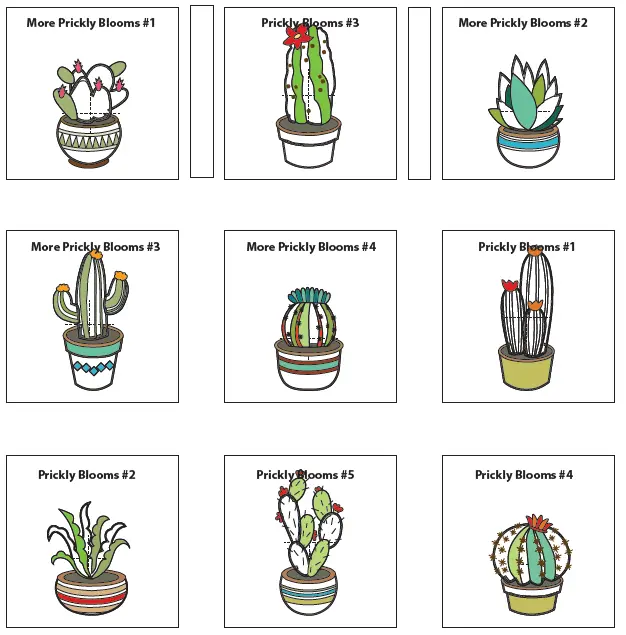 Fabric Confetti Prickly Blooms Wall Hang-2